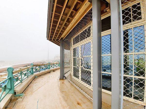 Armourshield grille on the beach side of Brighton Shelter Hall