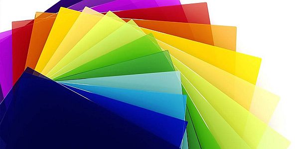 multi-coloured plastic sheets