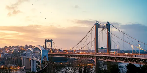 Bridges over the river Tamar in Plymouth